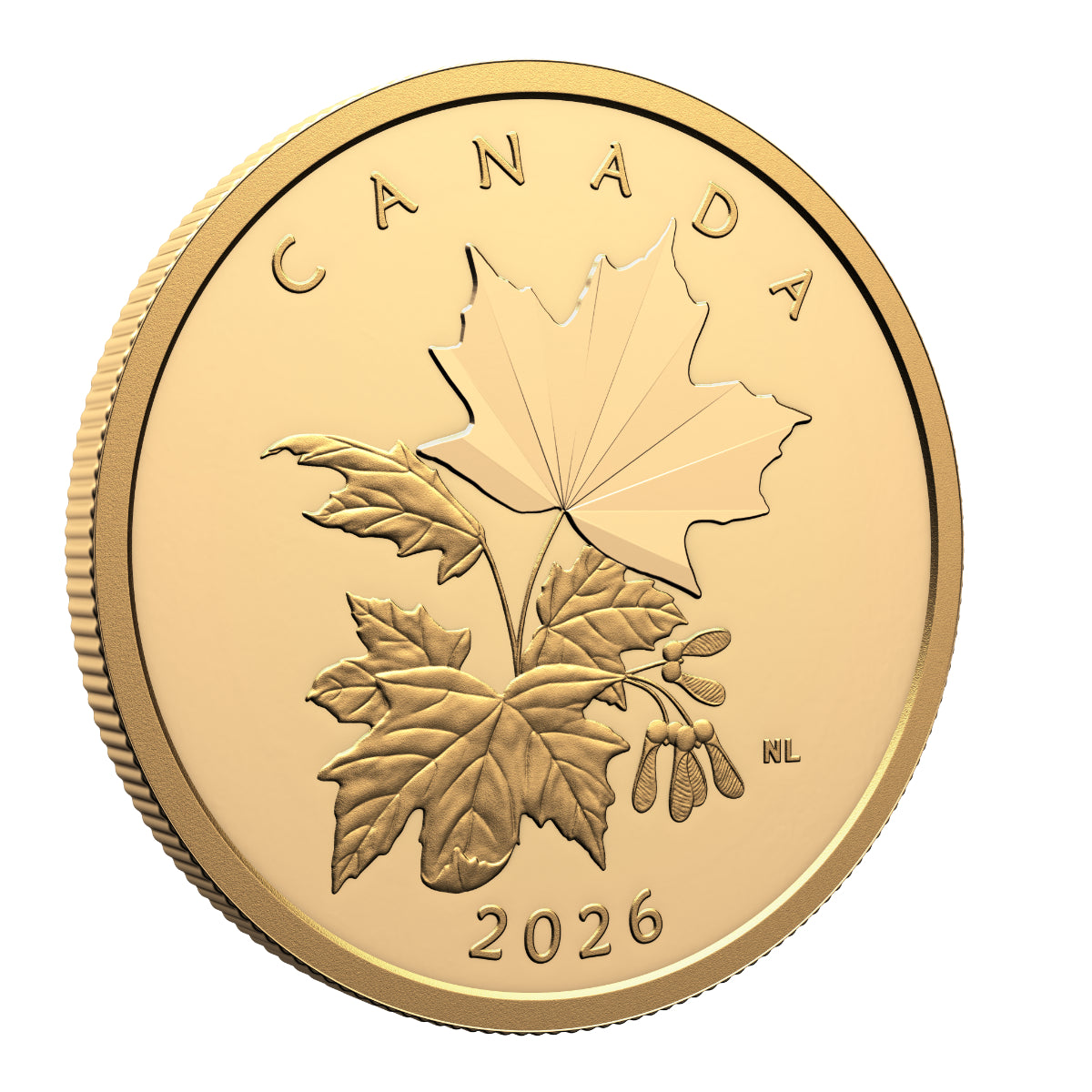 2026 $200 Multifaceted Maple Leaves - Pure Gold Coin