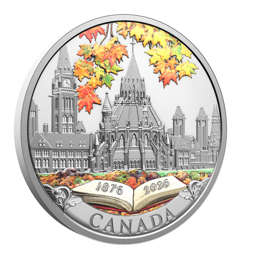 2026 $20 150th Anniversary of The Library of Parliament - Pure Silver Coin