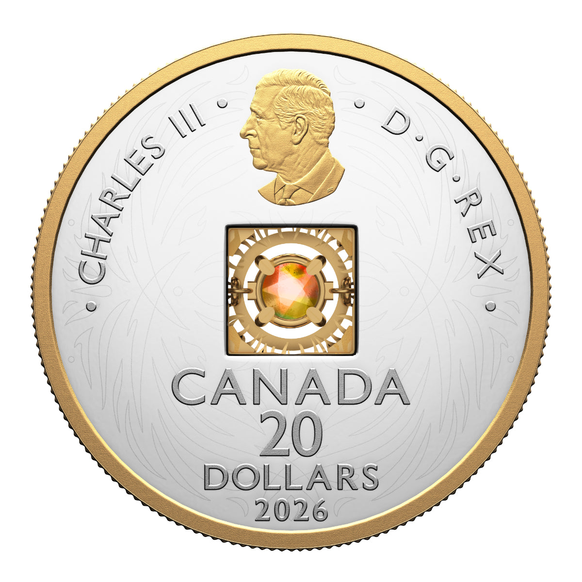 2026 $20 Dancing Ammolite- Elements of Nature: Fire - Pure Silver Coin