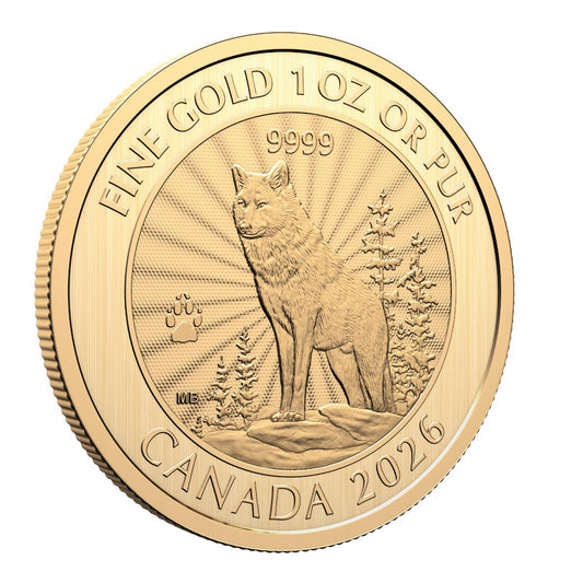2026 $50 The Majestic Wolf - Pure Gold Coin (Premium Bullion)