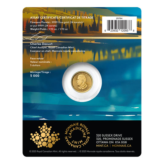 2026 $5 Treasured Gold Maple Leaf: Wolf Privy Mark - Pure Gold Coin
