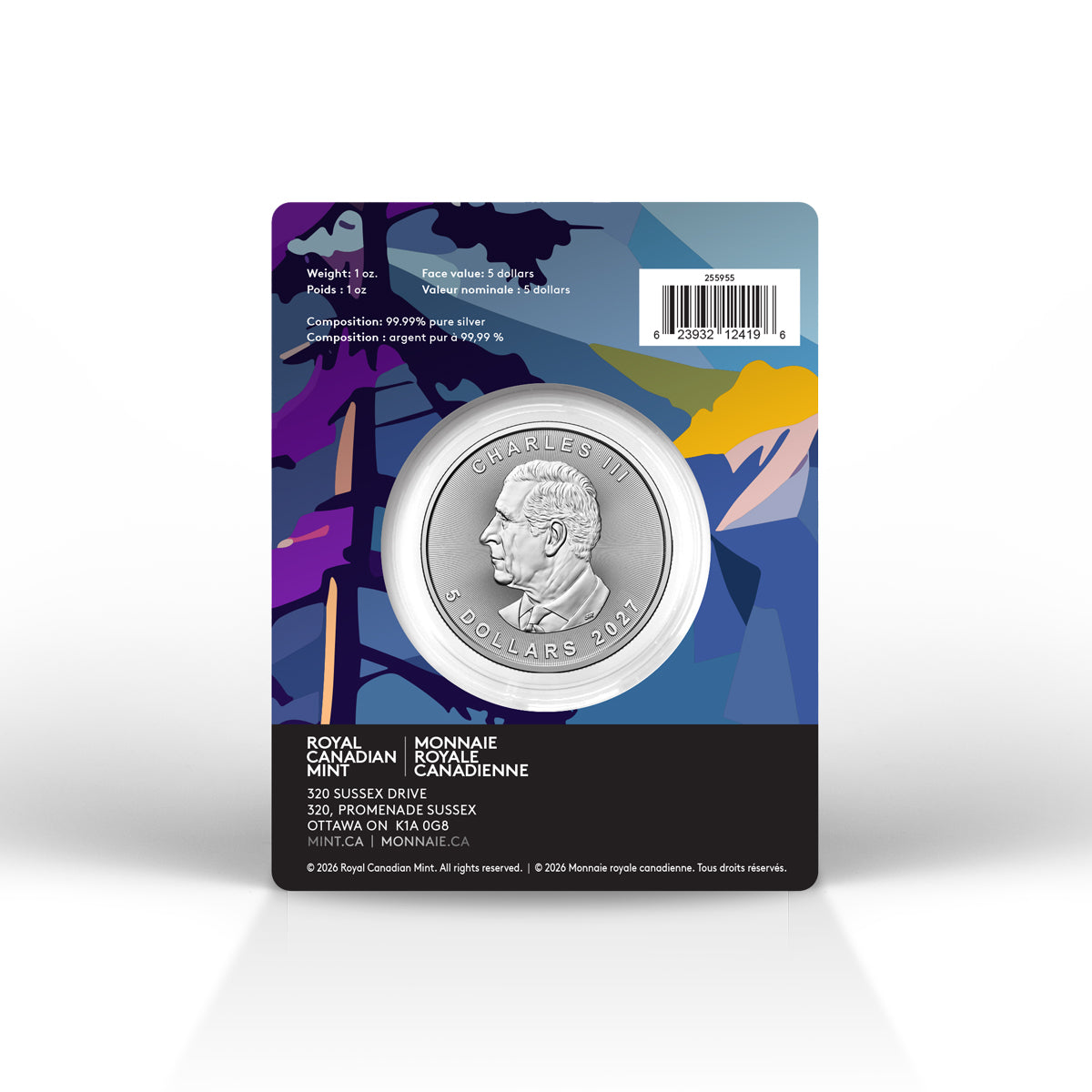 $5 2027 Treasured Maple Leaf: Clover Privy Mark - Pure Silver Bullion