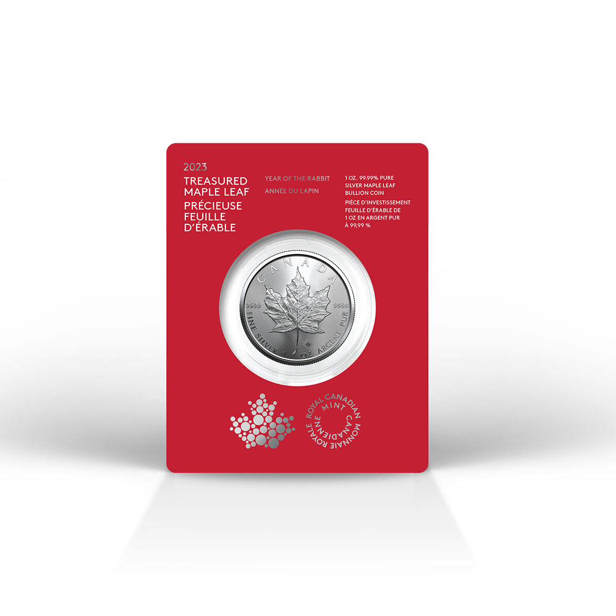 2023 $5 Treasured Silver Maple Leaf: Year of the Rabbit - Pure Silver Premium Bullion Coin