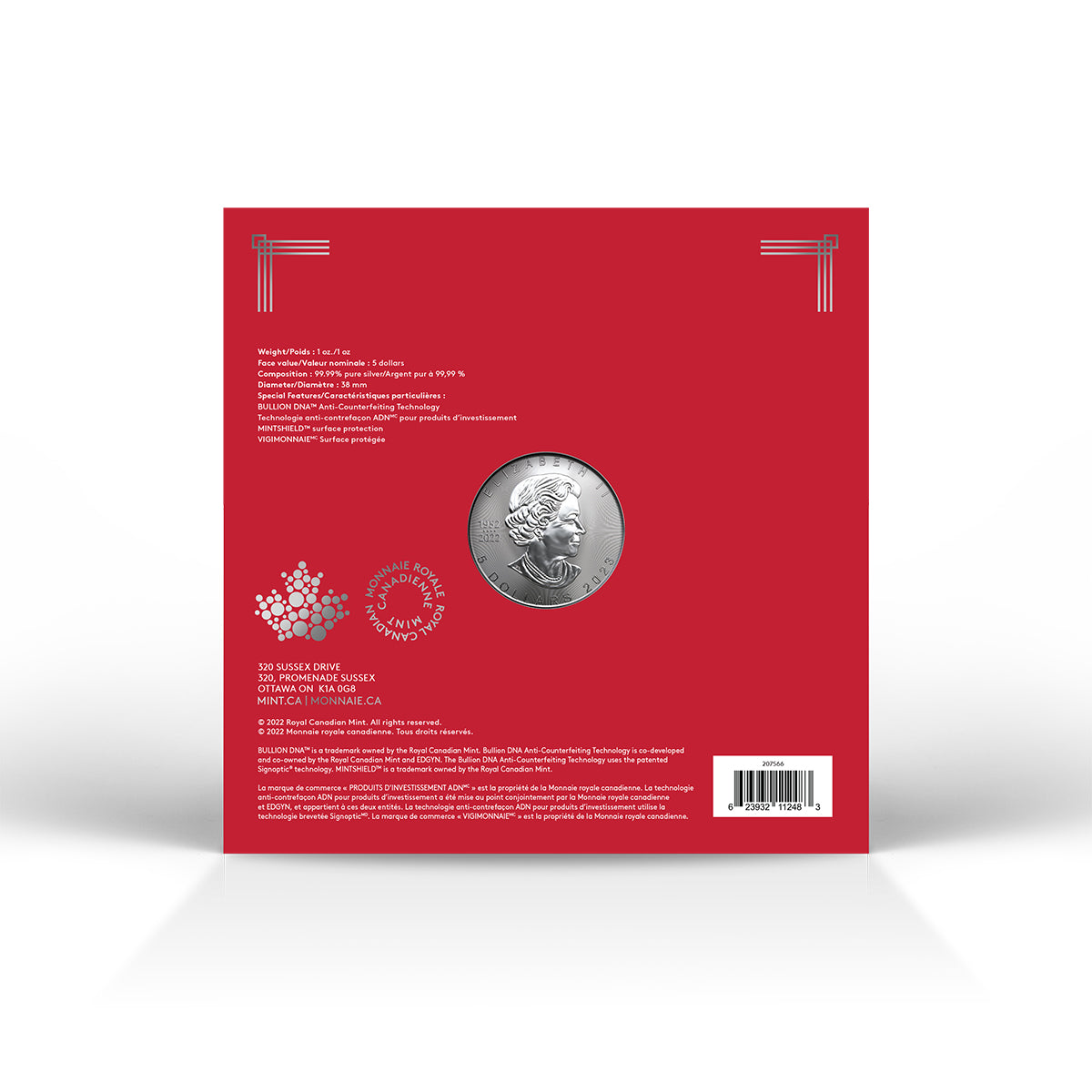 2023 $5 Treasured Silver Maple Leaf: Year of the Rabbit - Pure Silver Premium Bullion Coin