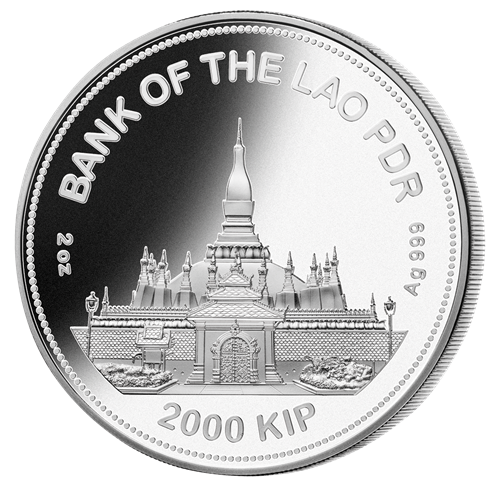 2022 2000 KIP Year of the Tiger - Pure Silver Coin with Jade Insert