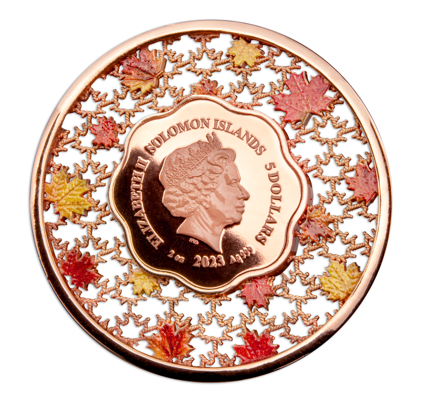 2023 $5 Maple Leaf Filigree - Pure Silver Coin