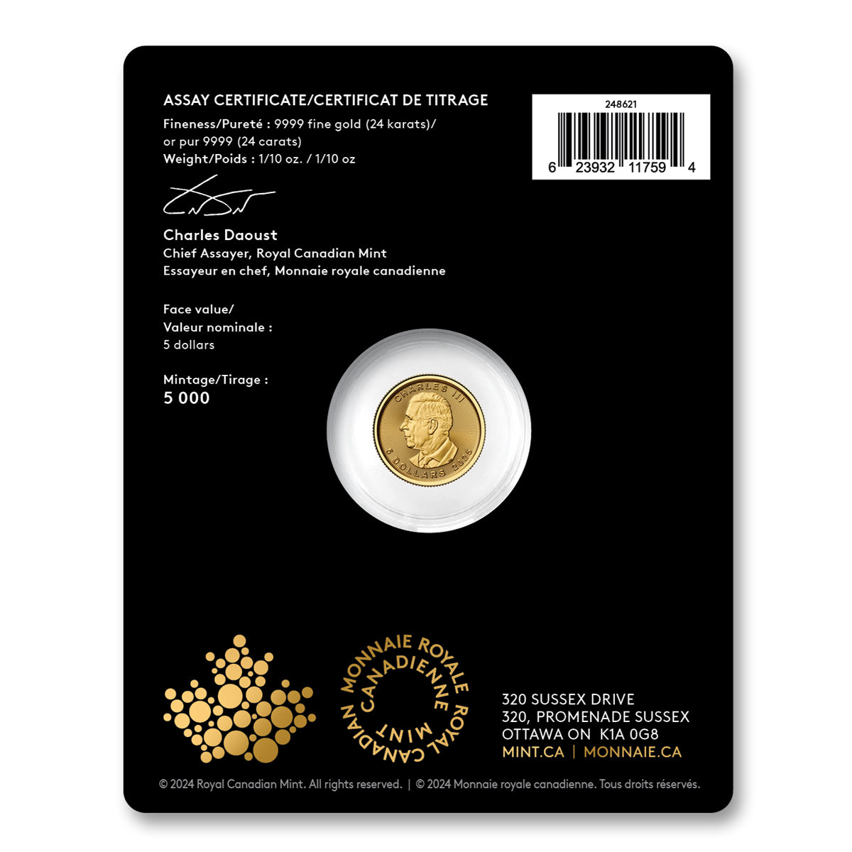 2025 $5 Treasured Maple Leaf GML: Polar Bears Privy Mark (Premium Bullion) - Pure Gold Coin