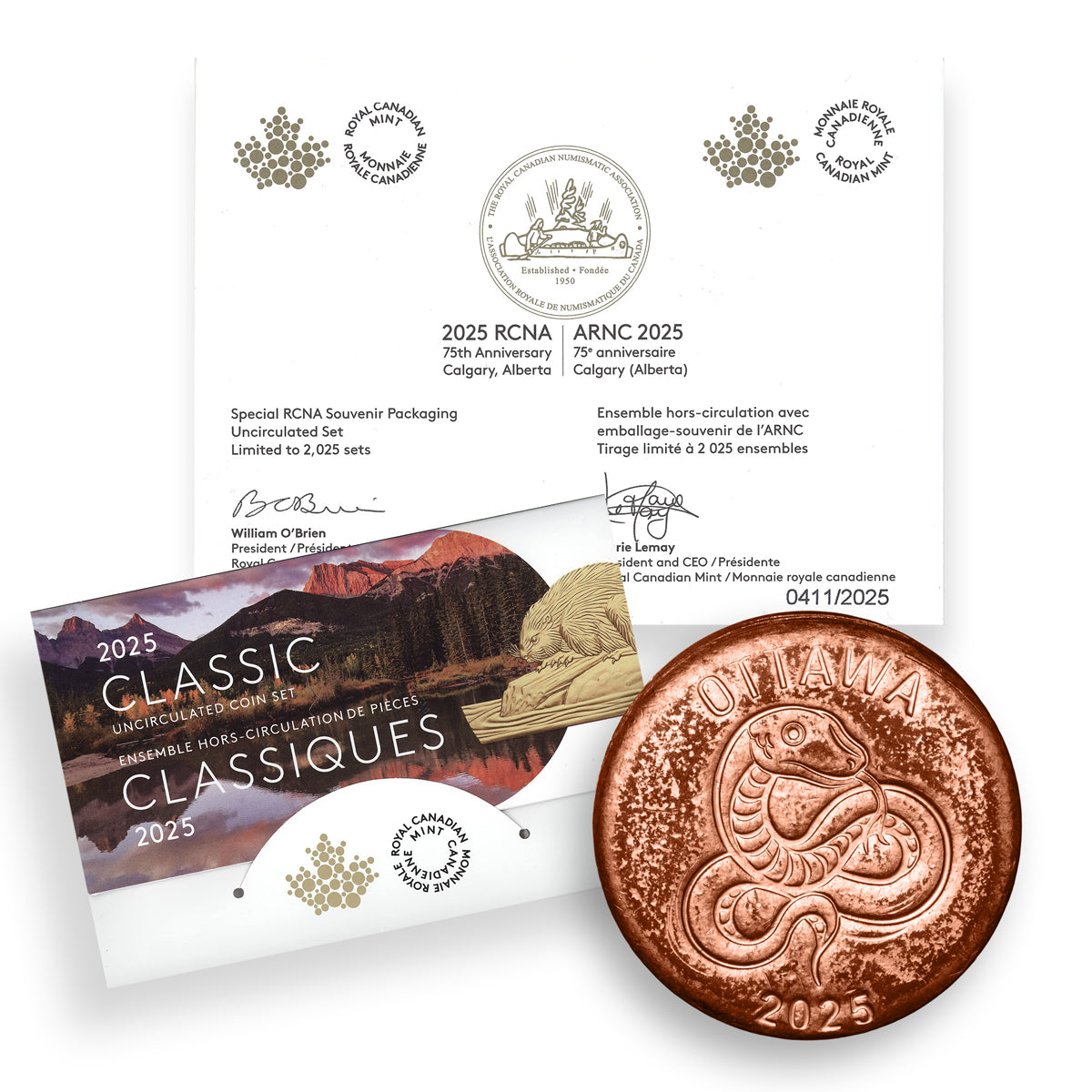 2025 Classic Uncirculated Coin Set - RCNA Special Edition