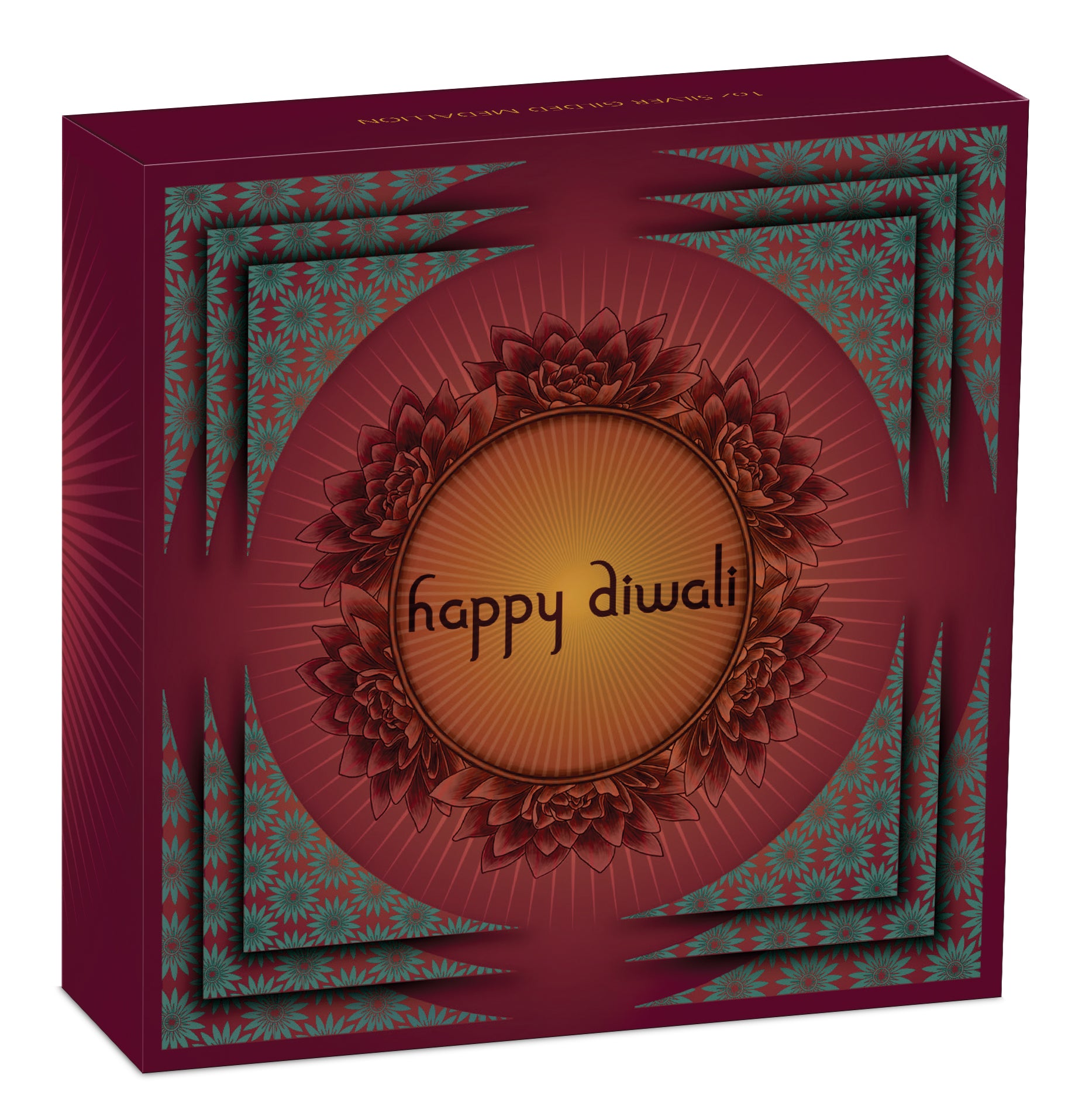 Diwali Pure Silver Gilded Medallion