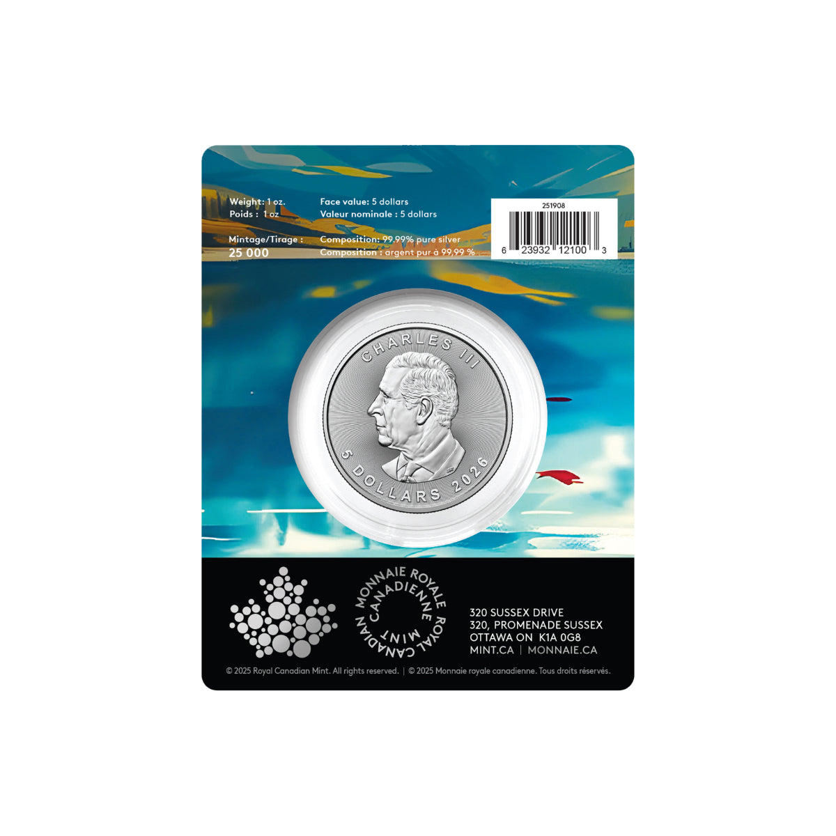 2026 $5 Treasured Silver Maple Leaf: Celebration Privy Mark - Pure Silver Coin