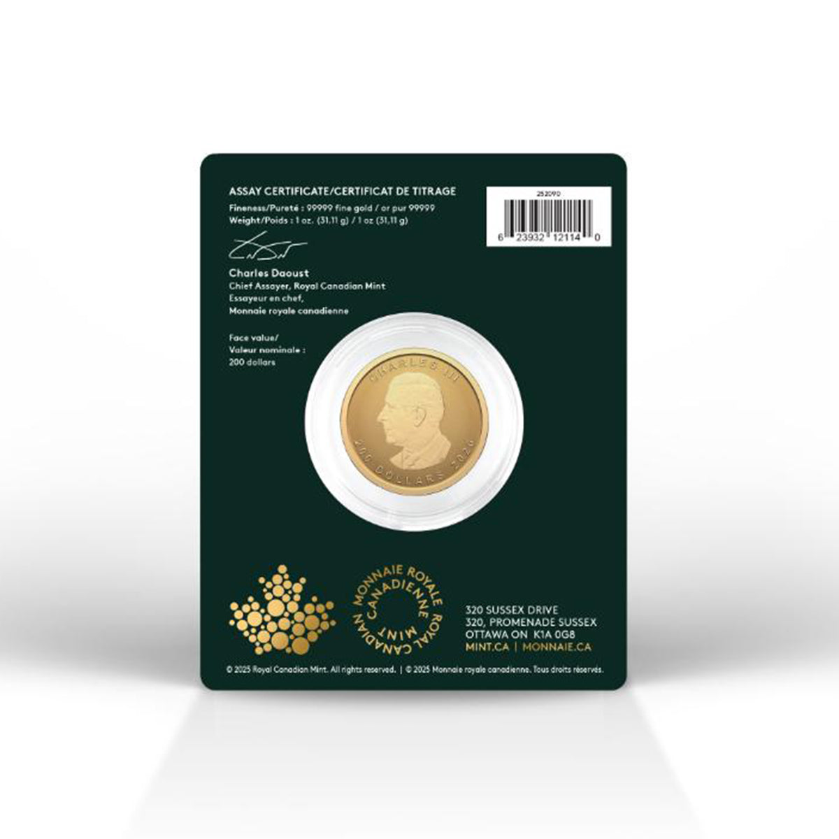 2026 $200 Our Purest Maple Leaf (Premium Bullion) - Pure Gold Coin