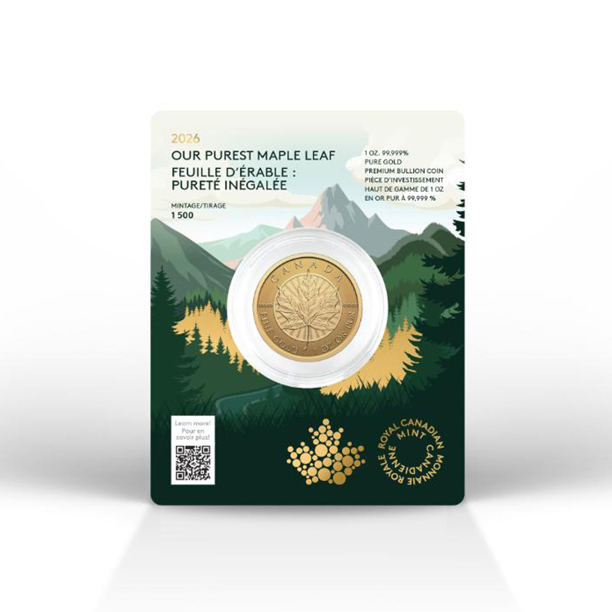 2026 $200 Our Purest Maple Leaf (Premium Bullion) - Pure Gold Coin
