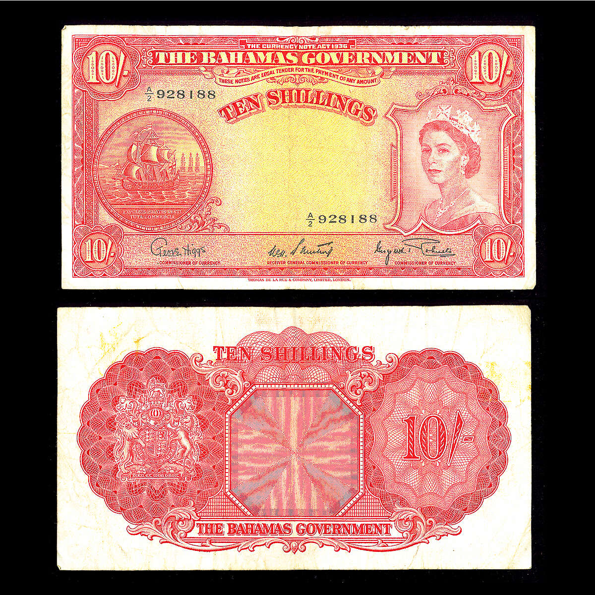 Bermuda 10 Shillings 1957 Elizabeth II VF-20