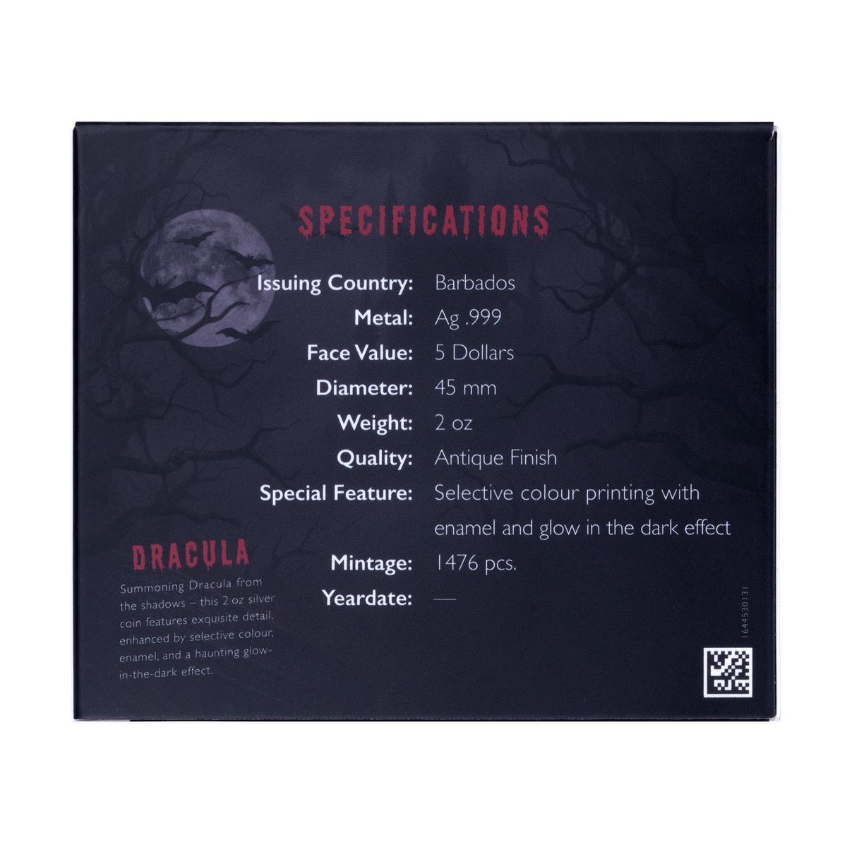 2026 $5 Dracula - Pure Silver Coin