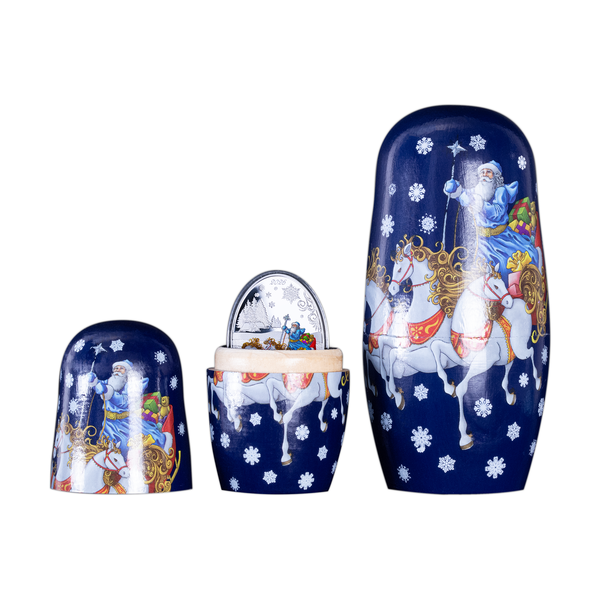 2026 $5 Father Frost Matroyshka Nesting Doll - Pure Silver Coin