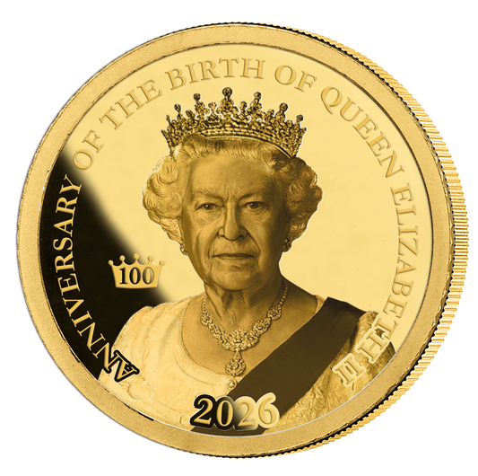 2026 1 Pound 100th Anniversary of the Birth of Queen Elizabeth II - Pure Gold Coin