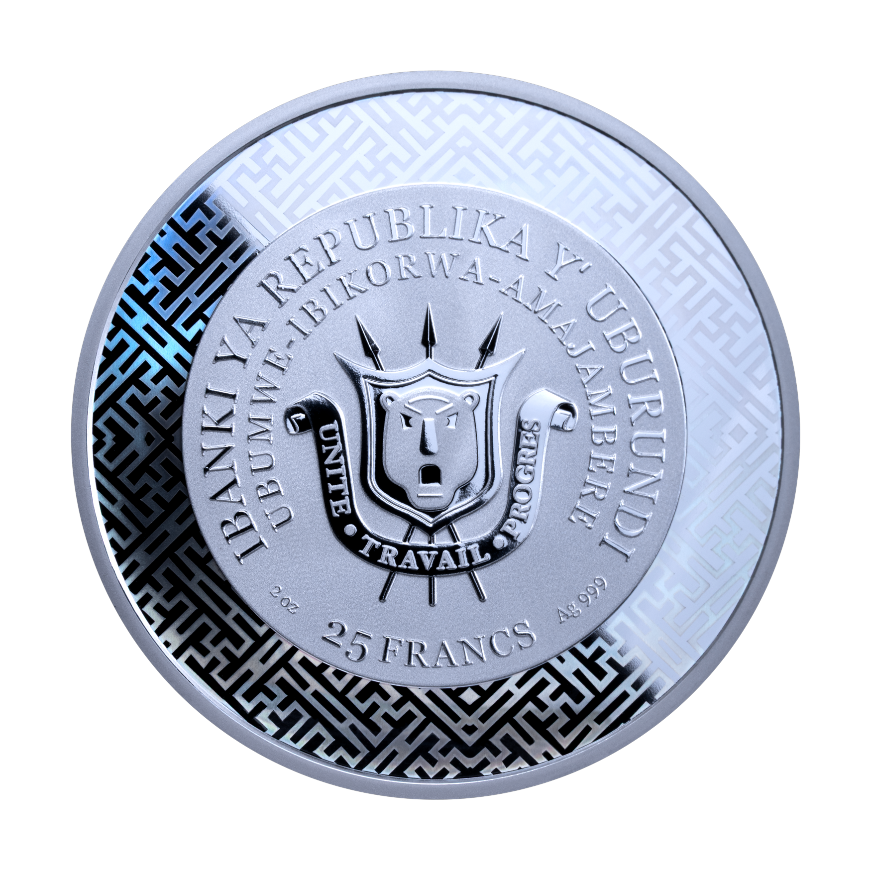 2027 25 Francs Year of the Goat - Pure Silver Coin with Jade