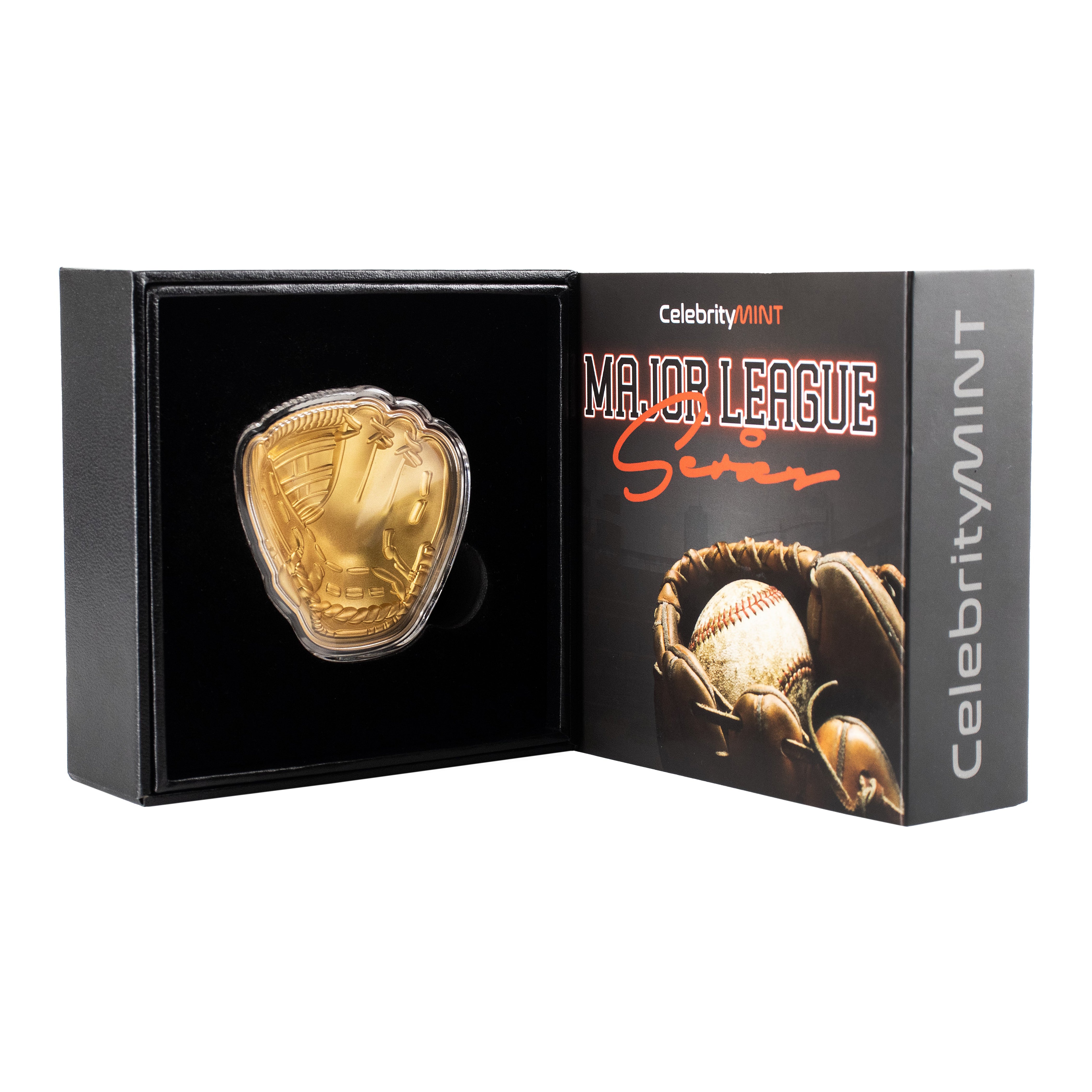 Baseball Glove – 2 oz Pure Silver with Gold Plating