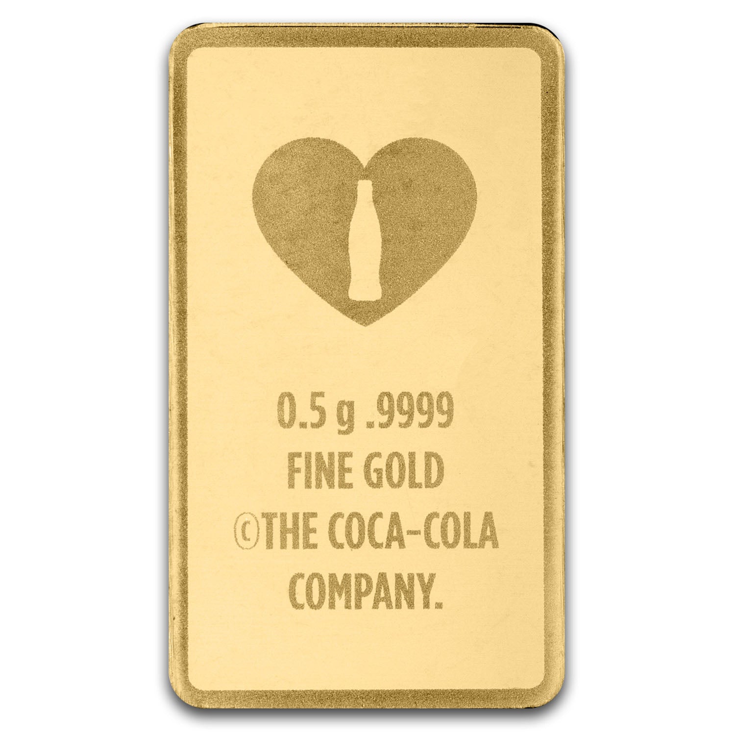 Coca-Cola® Love 0.5g Pure Gold Bar
