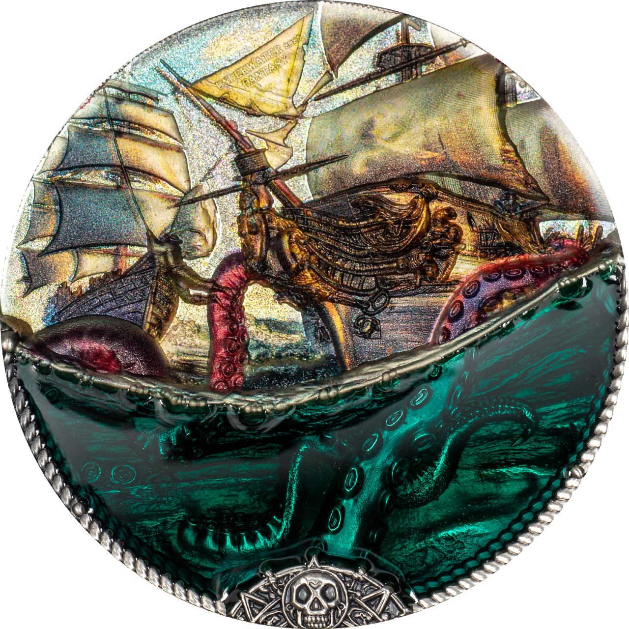 2025 $20 Underwater Fantasy: Sea Monster - Pure Silver Coin