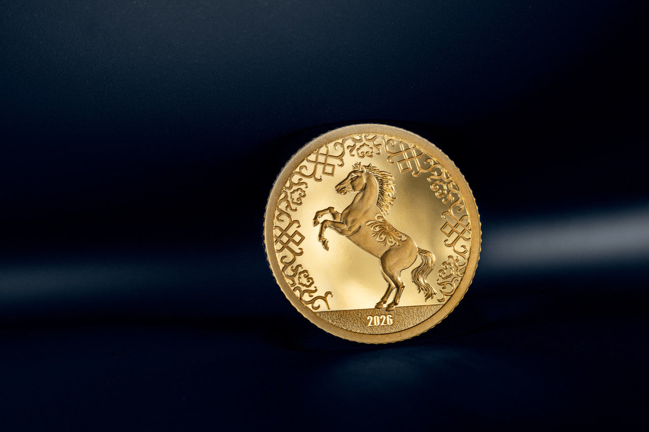 2026 1000 Togrog Year of the Horse - Pure Gold Coin