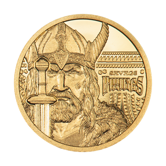 2026 $5 Savage Vikings - Pure Gold Coin