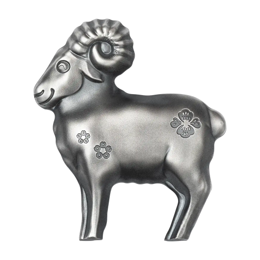 2027 1000 Togrog Fluffy Silver Sheep - Pure Silver Coin