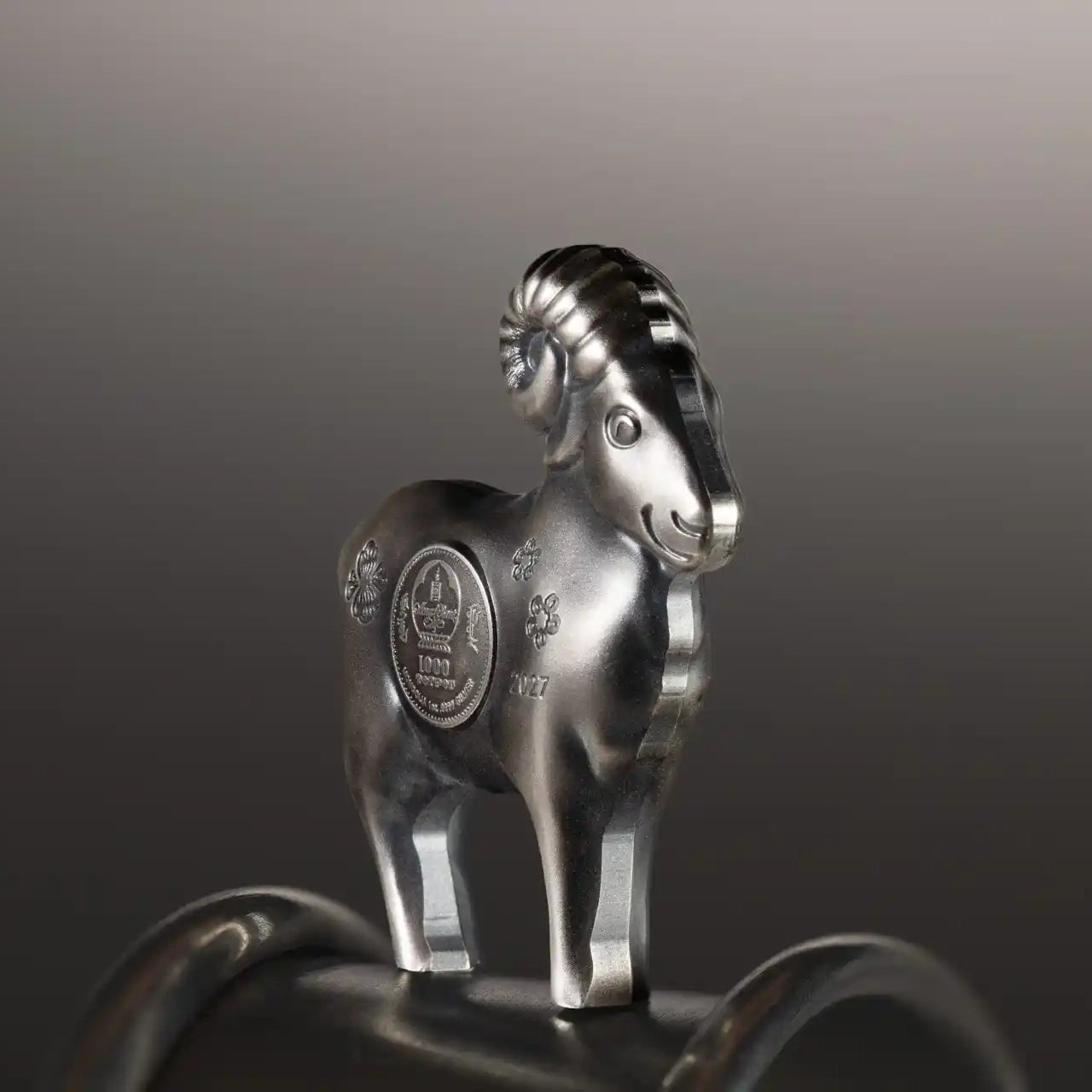 2027 1000 Togrog Fluffy Silver Sheep - Pure Silver Coin