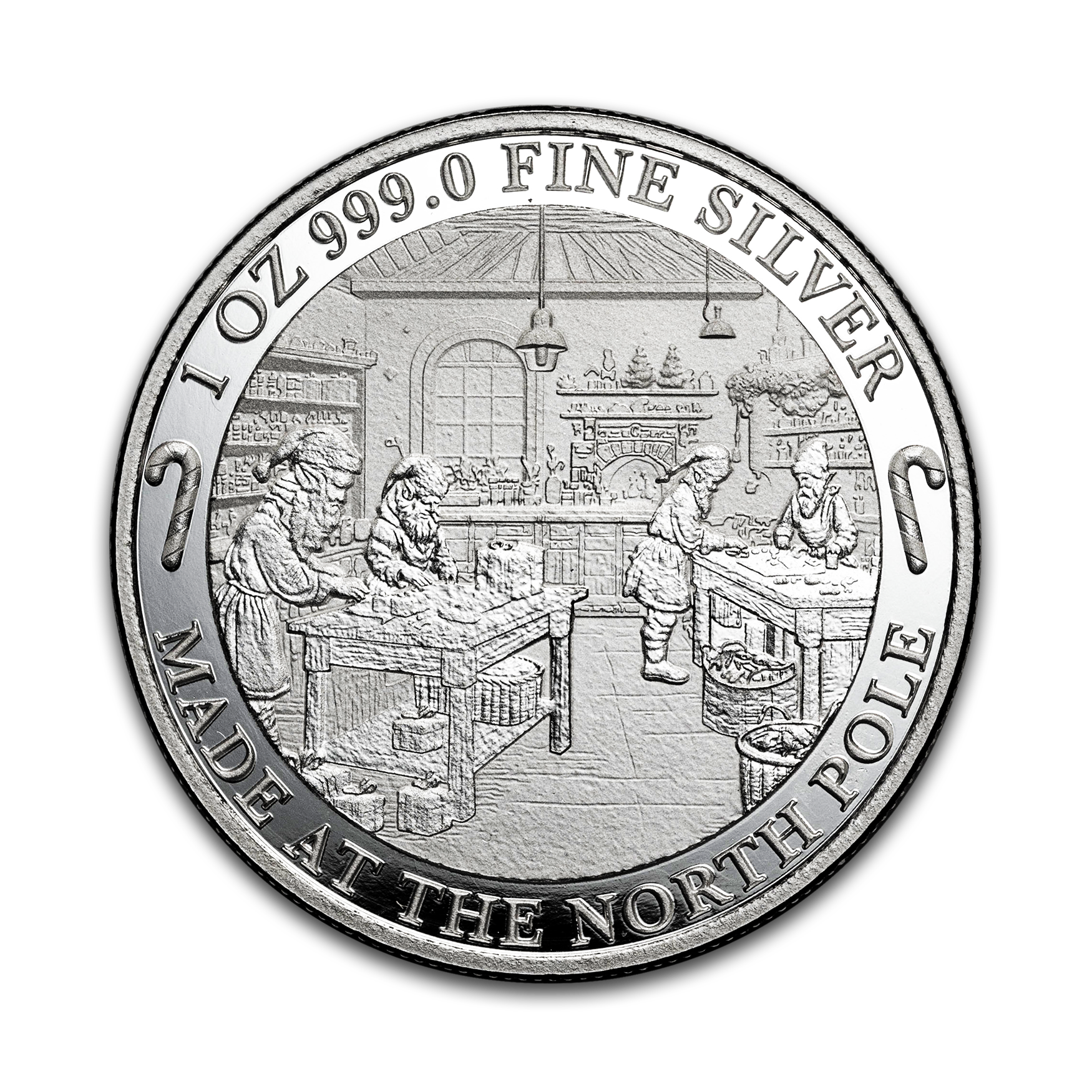 Santa's Workshop - 1 oz Pure Silver Round
