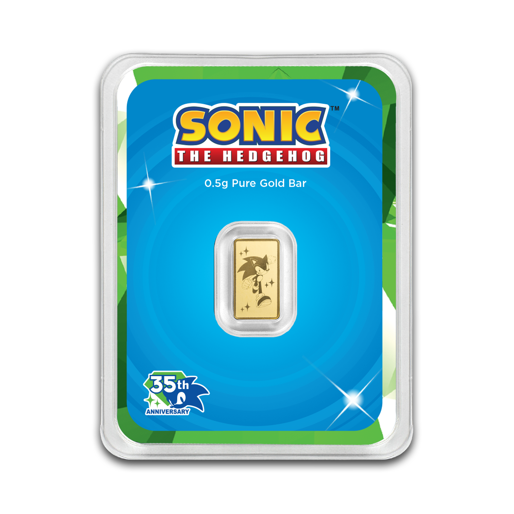 Sonic the Hedgehog 35th Anniversary 0.5g Pure Gold Bar