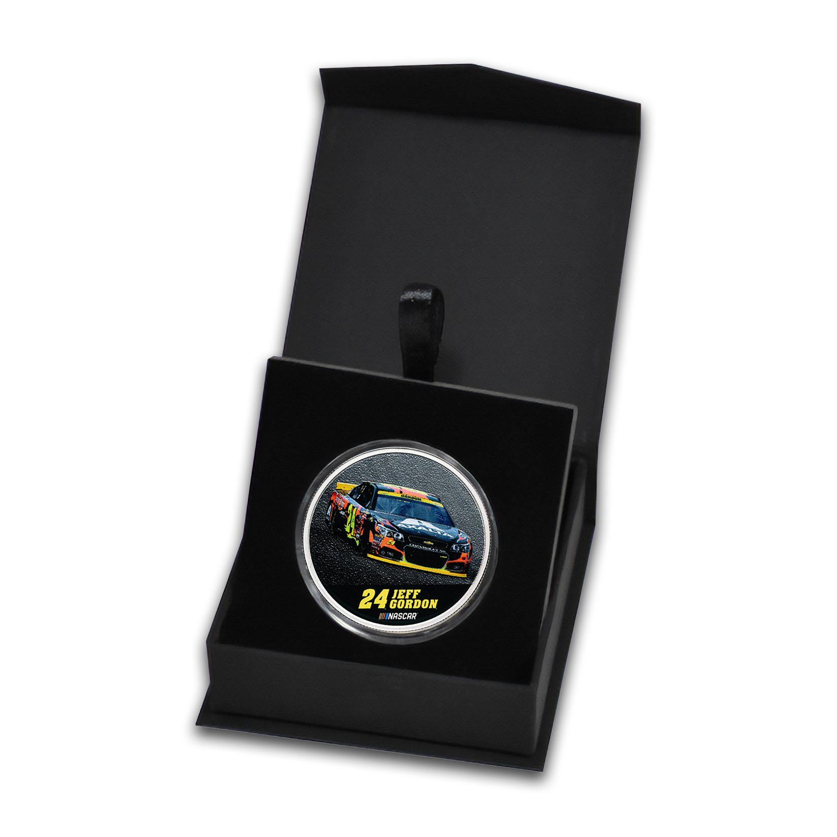 NASCAR Jeff Gordon - Pure Silver Round with Colour