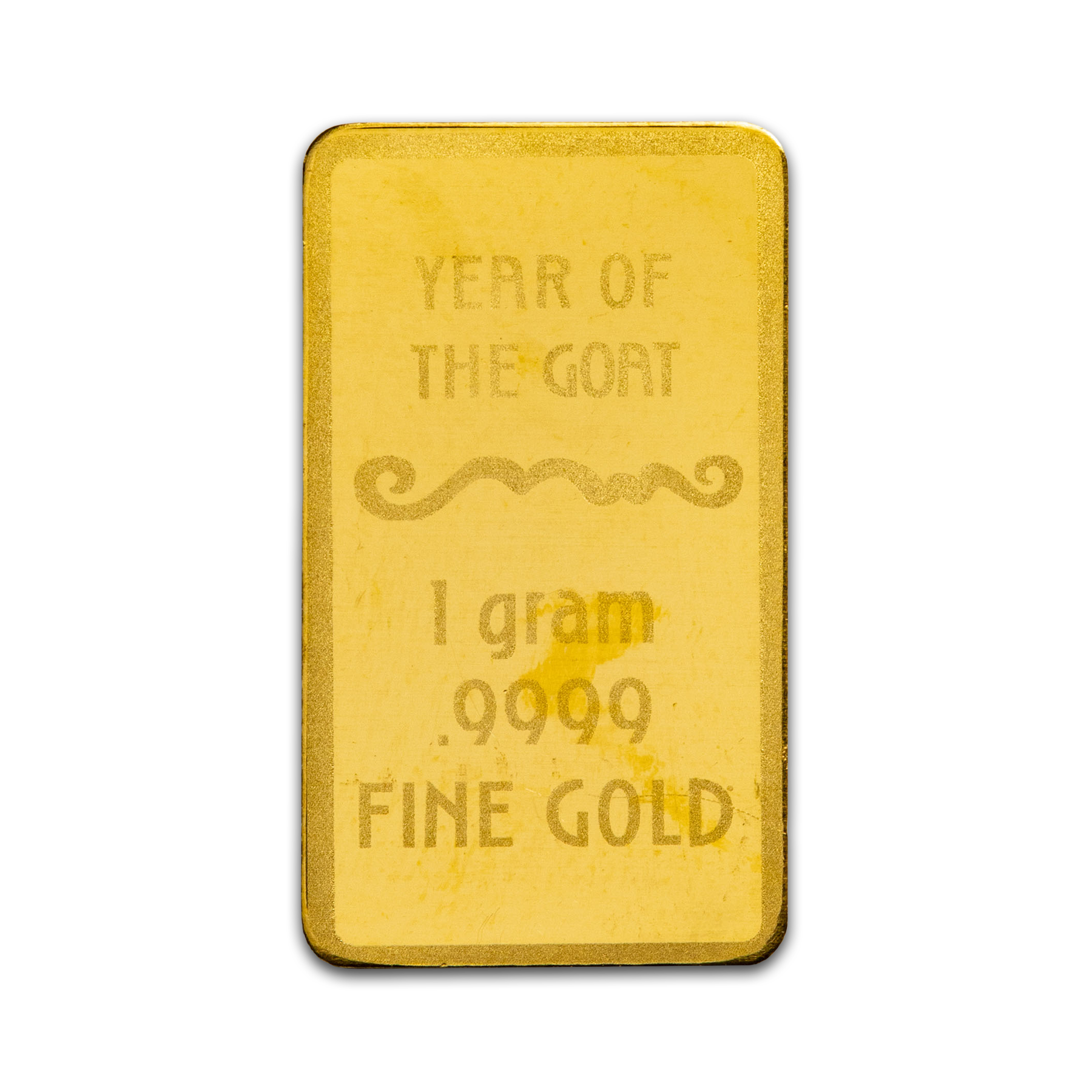 Lunar Year of the Goat - 1g Pure Gold Bar