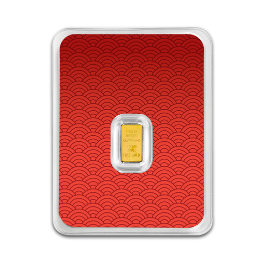 Lunar Year of the Goat - 1g Pure Gold Bar