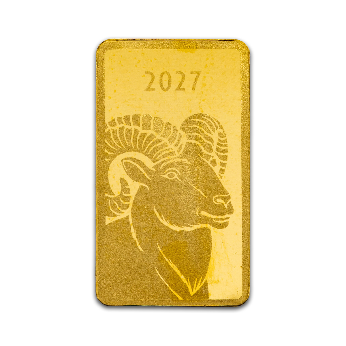 Lunar Year of the Goat - 1g Pure Gold Bar