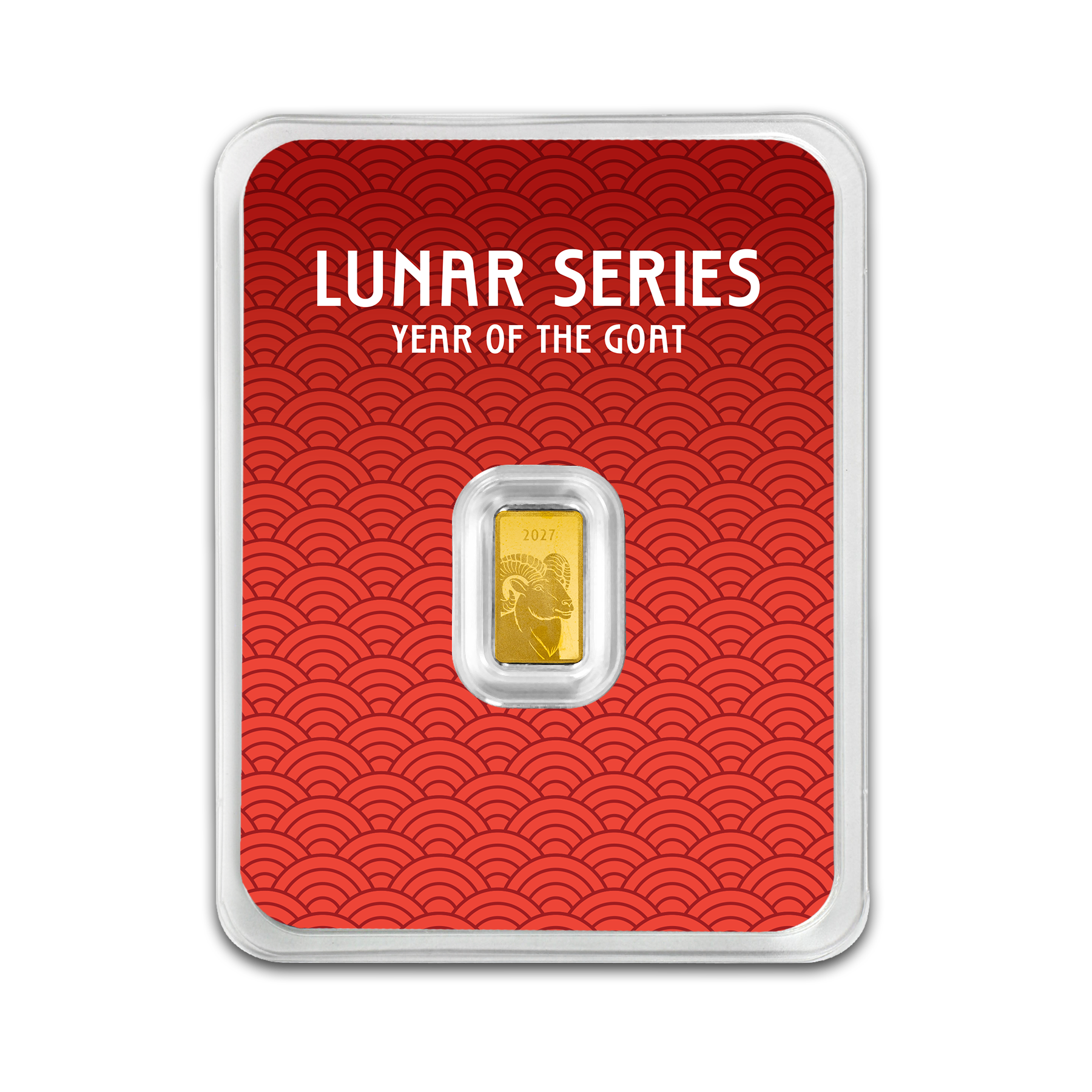 Lunar Year of the Goat - 1g Pure Gold Bar