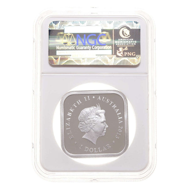 Australia fine silver 1 Dollar Elizabeth II 2013 Winter Season Ultra Cameo  NGC PR-69