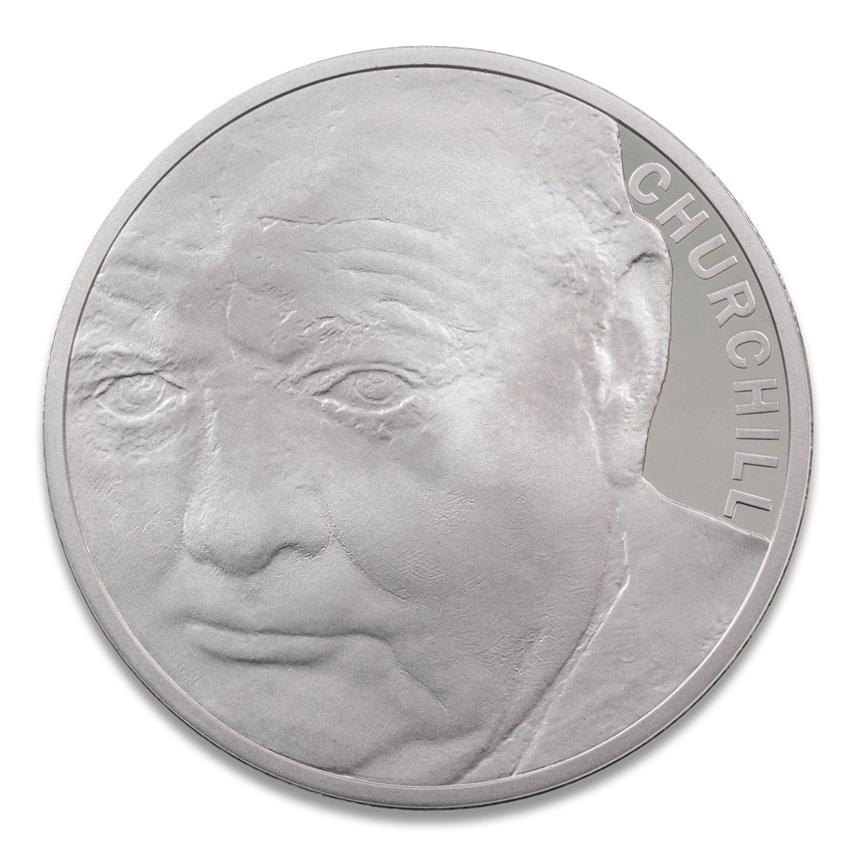 2015 5 Pound 50th Anniversary of the Death of Sir Winston Churchill - Pure Platinum Piedfort Coin