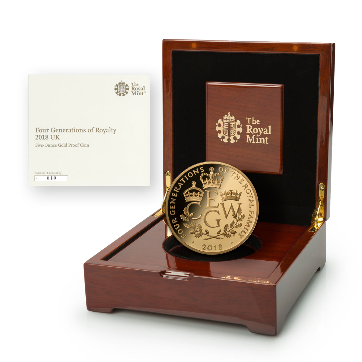 2018 $10 Four Generations of Royalty: One Historic Moment - Pure Gold Coin