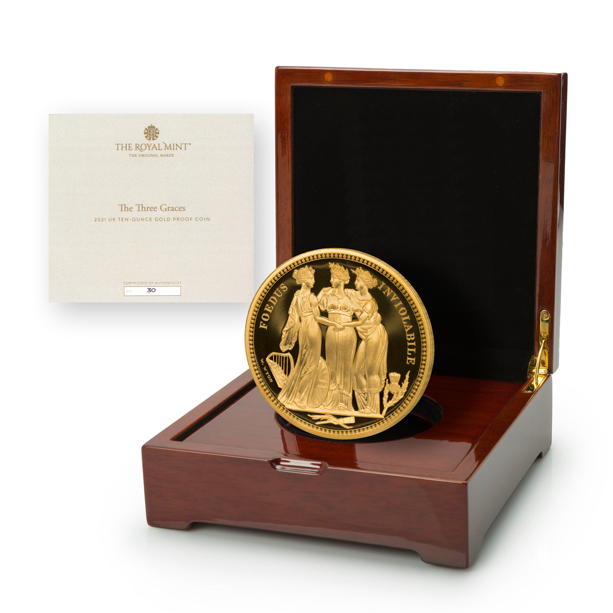 2021 500 Pounds The Three Graces - 10 oz Pure Gold Proof Coin