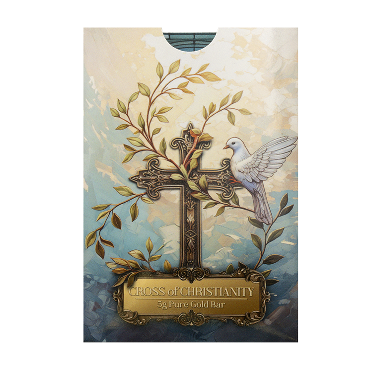 Cross of Christianity - 5g Pure Gold Bar