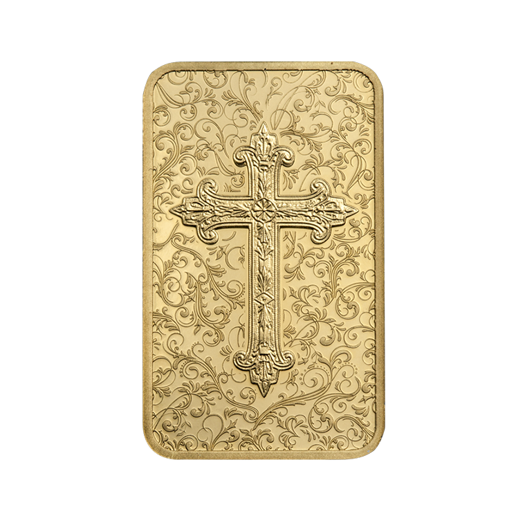 Cross of Christianity - 5g Pure Gold Bar