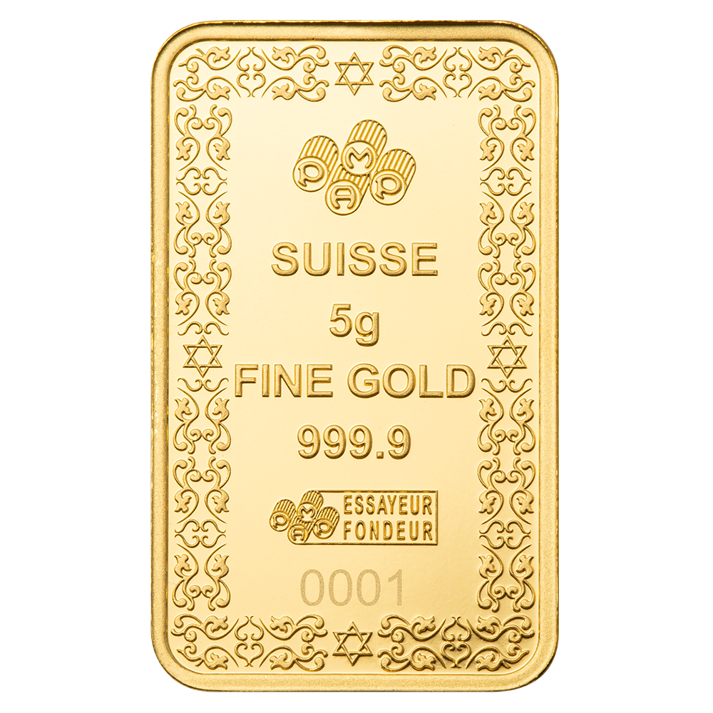 Star of David - 5g Pure Gold Bar