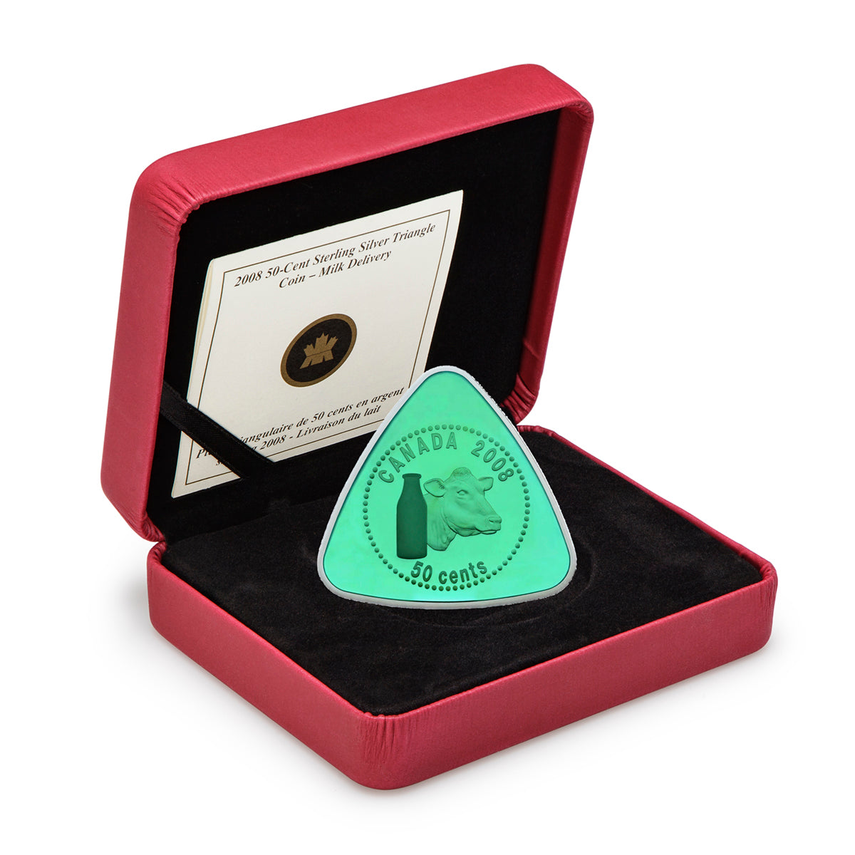 2008 50c Milk Delivery - Sterling Silver Triangular Coin