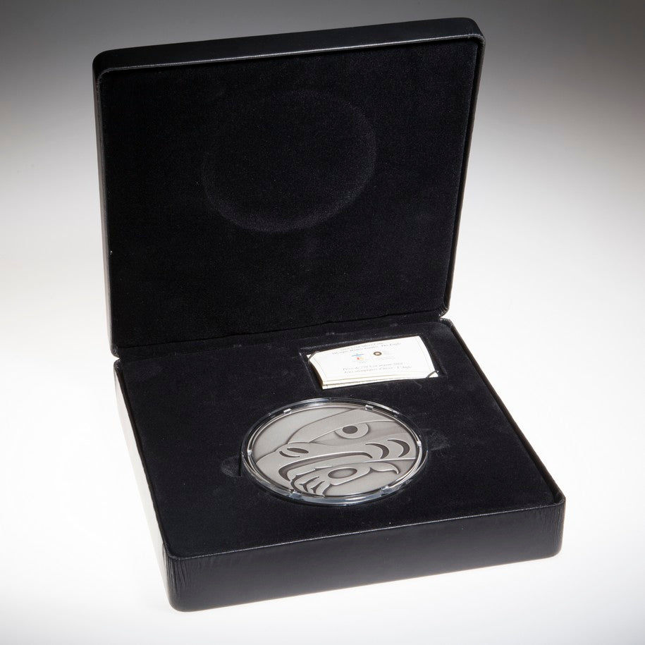 2010 $250 Vancouver Olympic Winter Games: The Eagle - Pure Silver Antique Finish Kilo Coin
