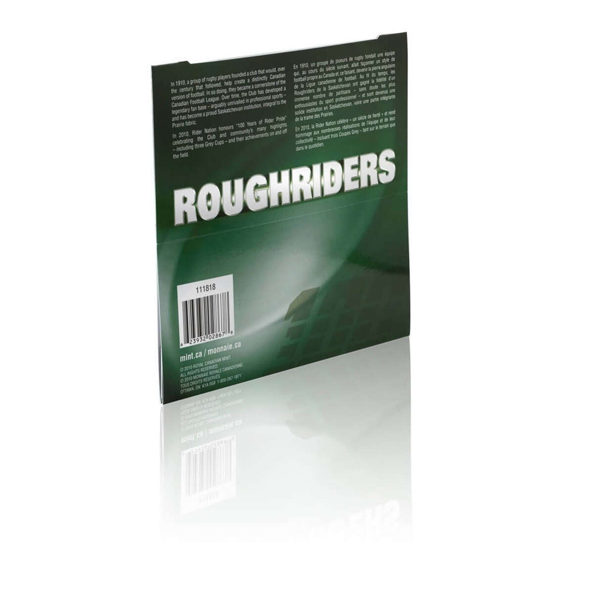 2010 $1 Saskatchewan Roughriders Centennial Gold-Plated Uncirculated Coin