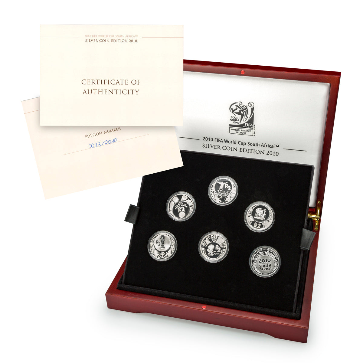2010 2 Rand FIFA World Cup South Africa - Sterling Silver Coin Set