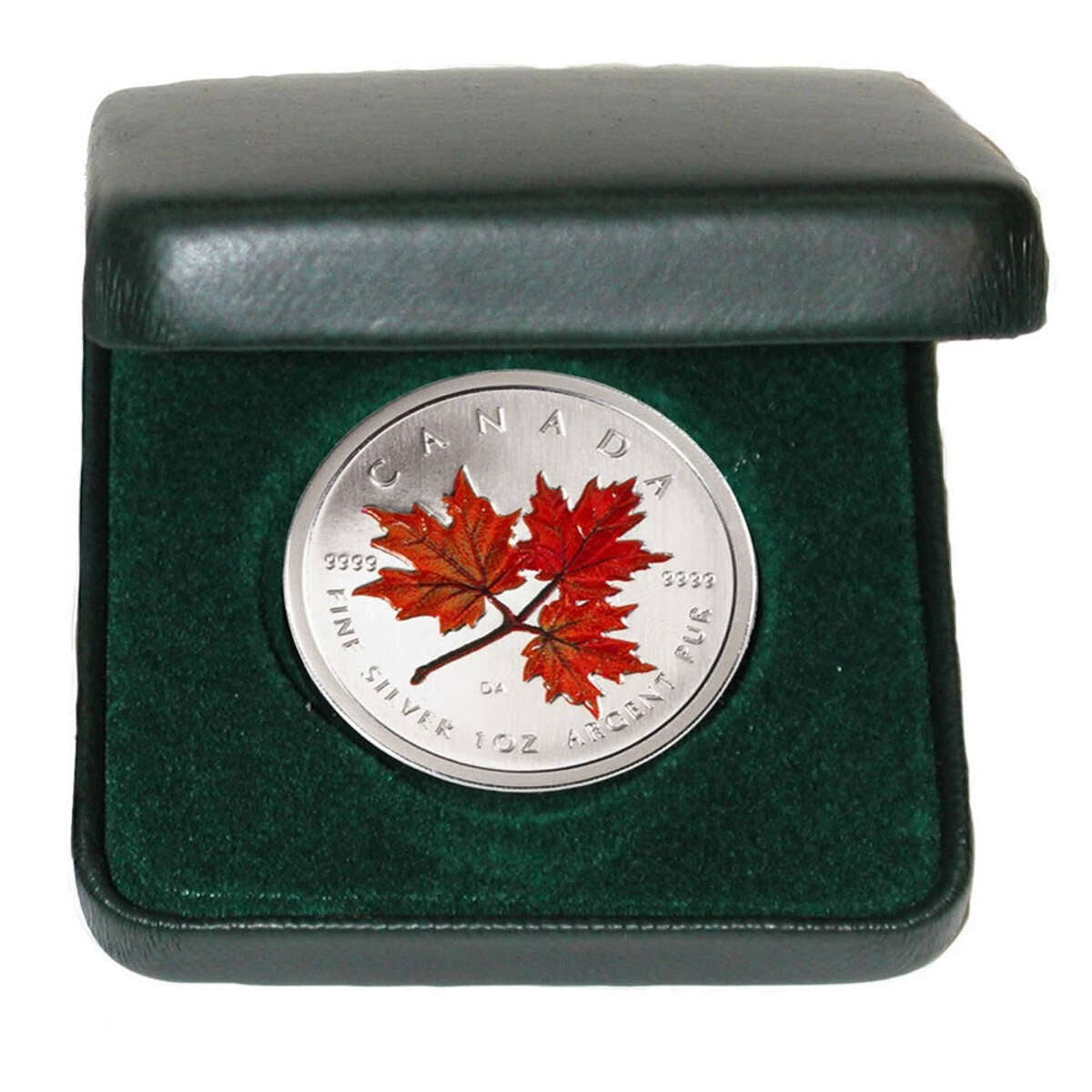 2001 $5 Coloured Maple Leaf: Autumn - Pure Silver Coin