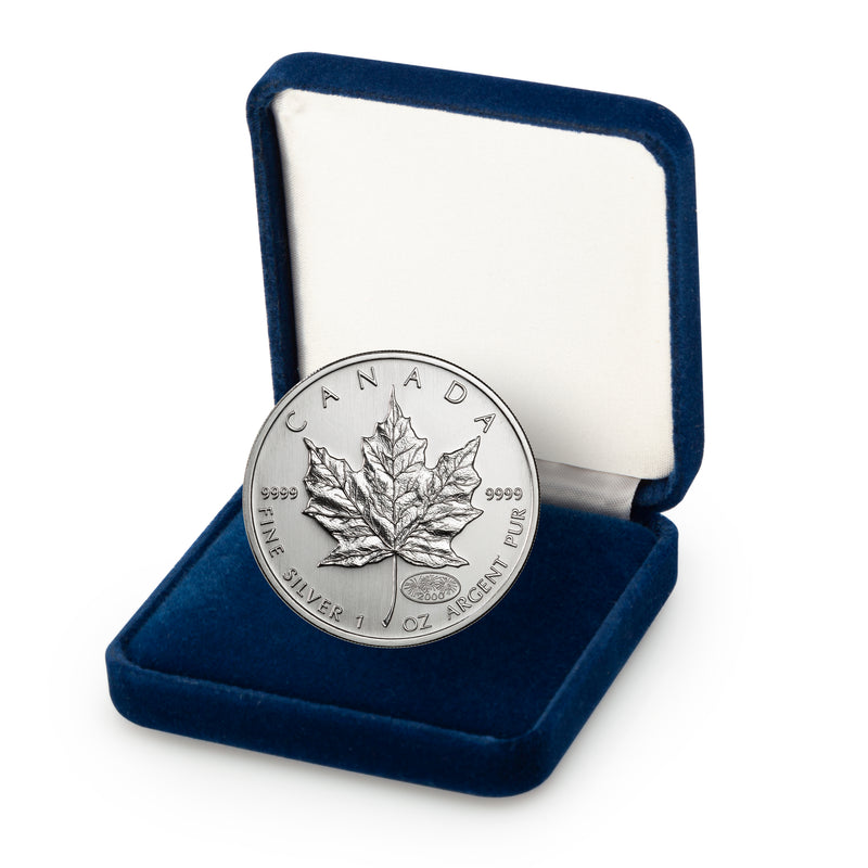 2000 $5 Silver Maple Leaf: Firework Privy - Silver Coin