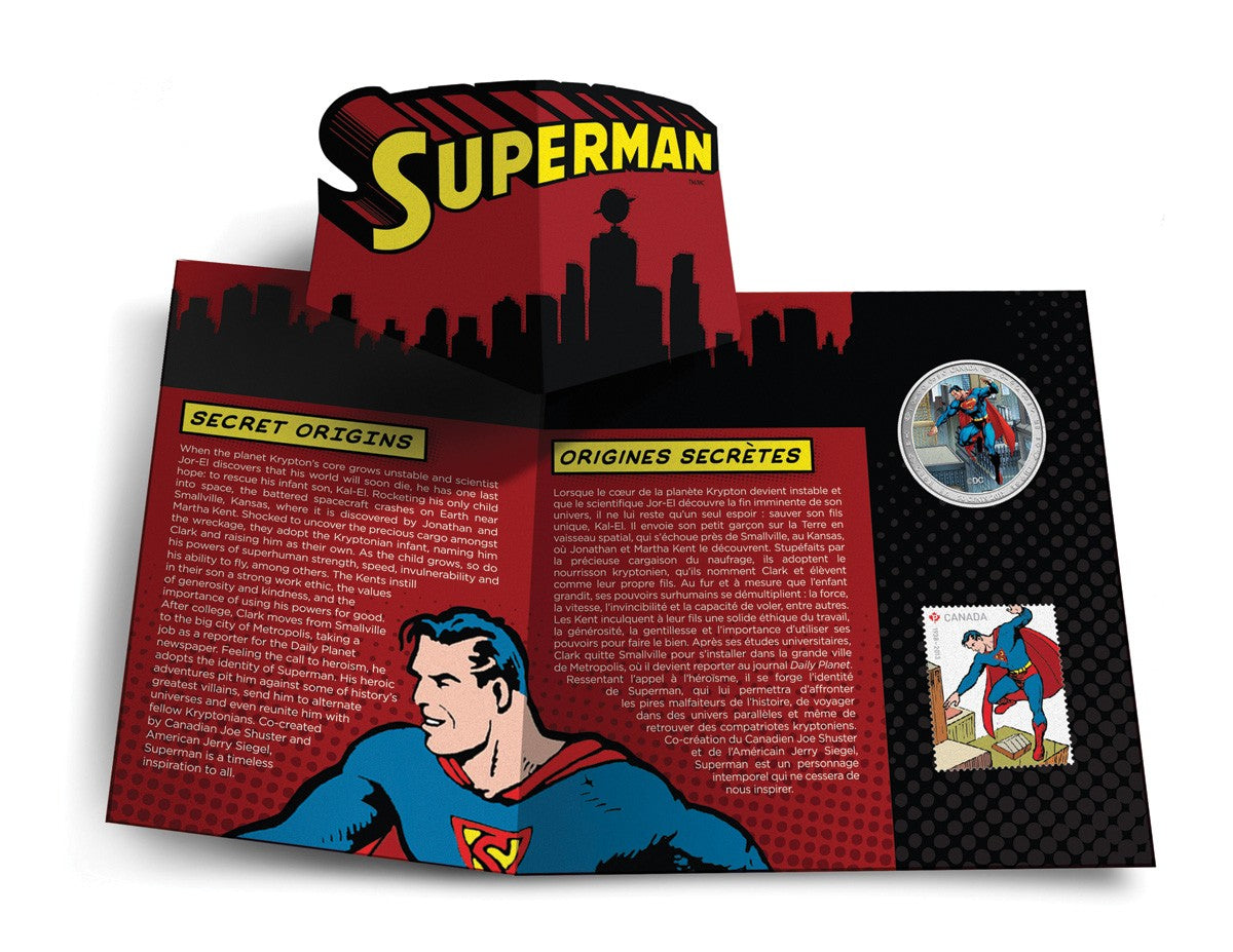 2013 50c 75th Anniversary of Superman™: Then and Now - Coin and Stamp Set