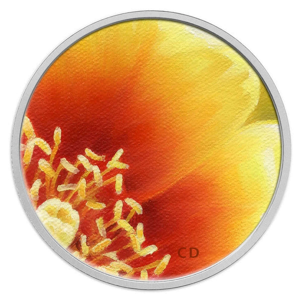 2013 25c Magnified Beauty: The Eastern Prickly Pear Cactus - Coloured Coin Default Title